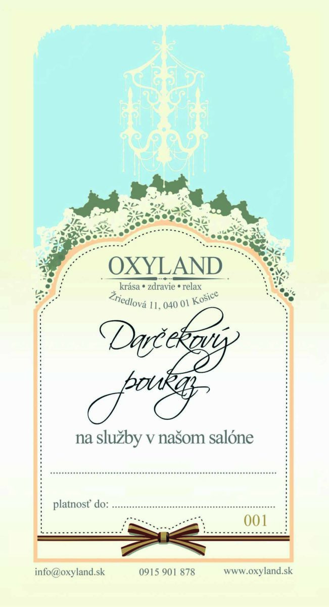 OXYLAND darčekový poukaz